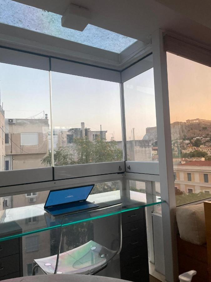 Stunning Studio With Acropolis And Parthenon View Apartment Athens Ngoại thất bức ảnh